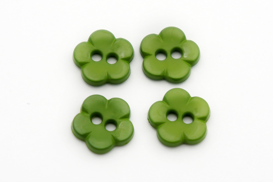 Гудзик 14 мм Mertbutton 2 отвори глянець зелений світлий