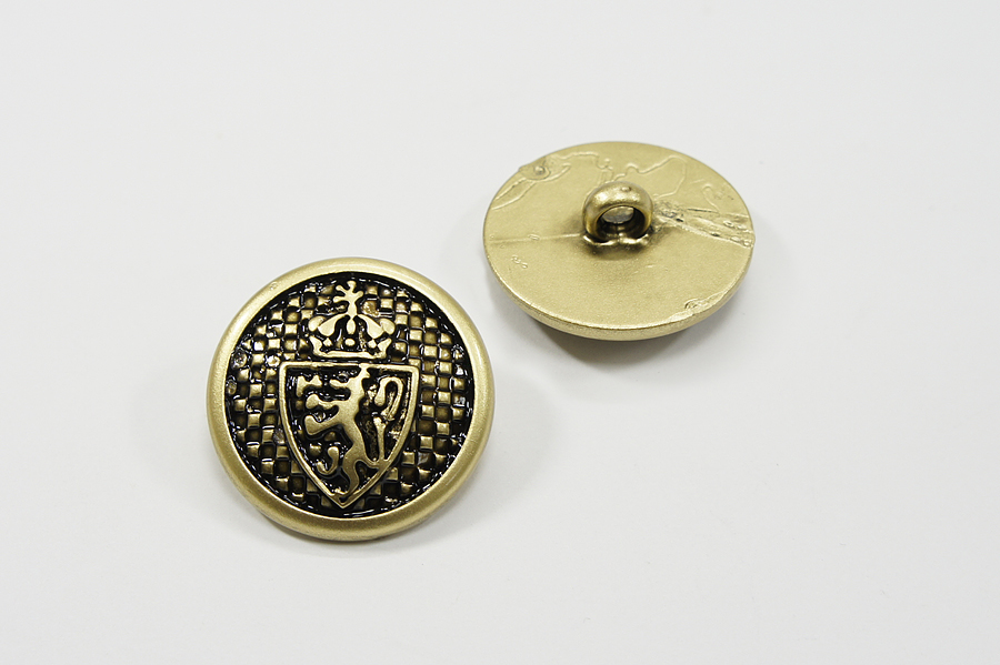 Гудзик на ніжці 25 мм Mertbutton металізований золото 11-04 11-04-40-gold