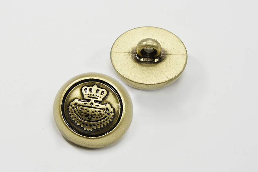 Гудзик на ніжці 25 мм Mertbutton металізований золото 11-04 11-05-40-gold