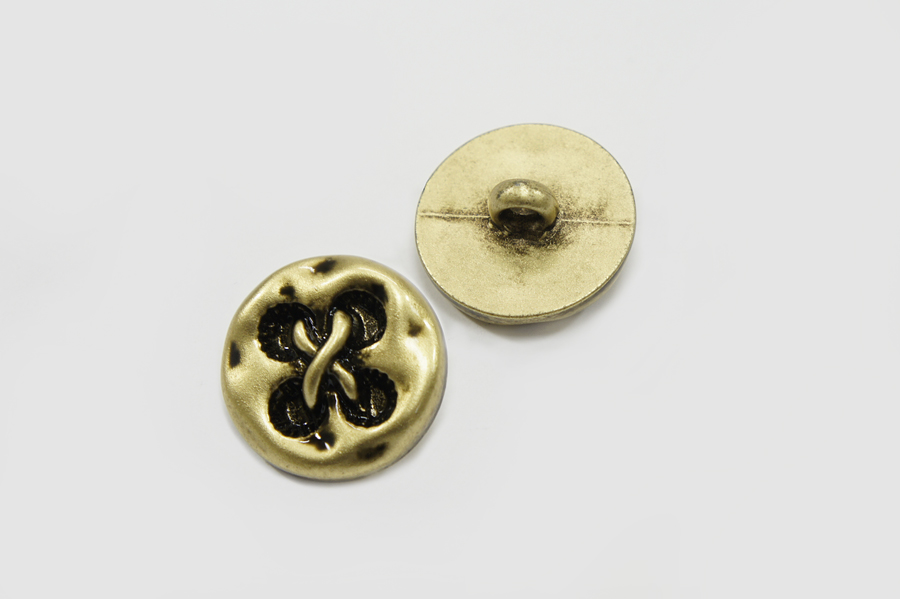 Гудзик на ніжці 20 мм Mertbutton металізований золото 11-06