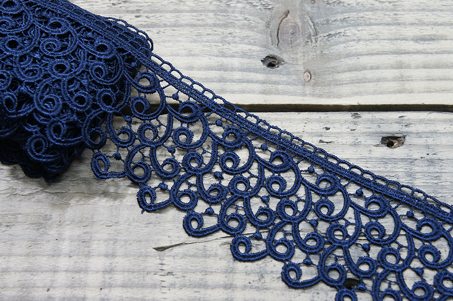 Мереживо гіпюр 70 мм SinemBro синій темний 4G4193-70-0875