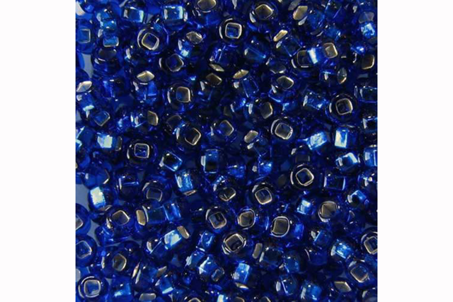 Бісер Preciosa 67300 №10 прозорий срібляста серединка електрик яскравий 2,3 мм