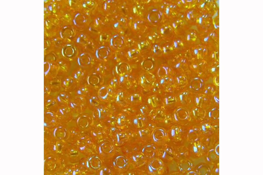 Бісер Preciosa 81060 №10 прозорий райдуга оранжевий 2,3 мм