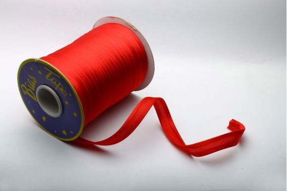 Бейка 16 мм MH сатинова (атласна), підвернута червоний