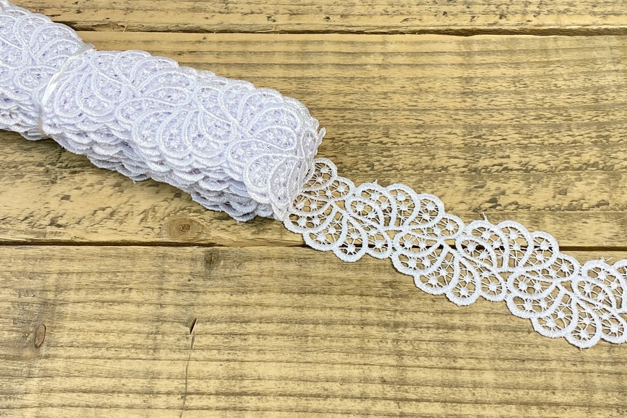 Мереживо гіпюр 45 мм SinemBro білий 8G8023-45-white