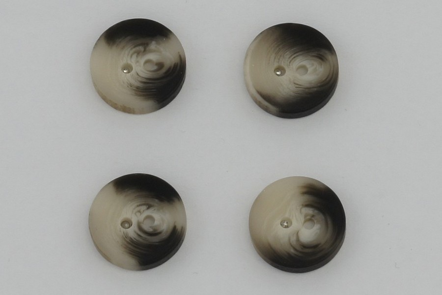 Гудзик 18 мм Mertbutton 2 отвори класичний какао сірий