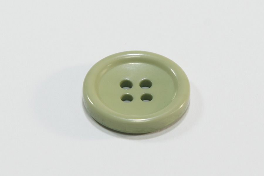 Гудзик 15 мм Mertbutton 4 отвори однотонний м'ятний темний ВР-179