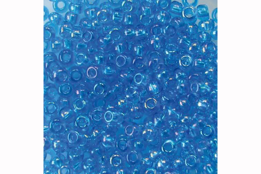 Бісер Preciosa 61030 №10 прозорий райдуга бірюзовий світлий 2,3 мм