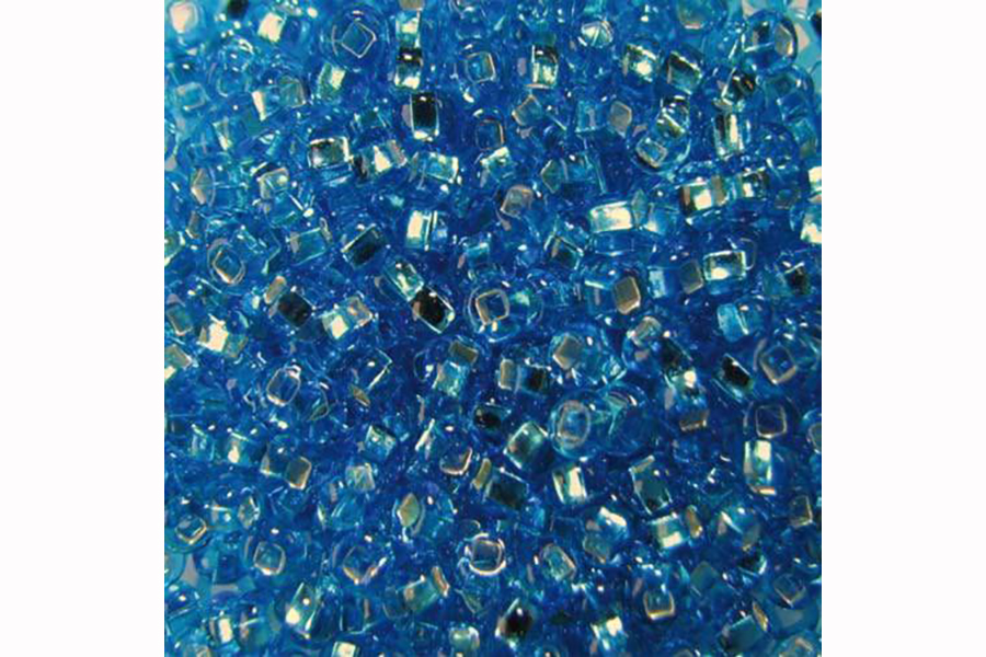 Бісер Preciosa 67030 №10 прозорий срібляста серединка волошковий світлий 2,3 мм