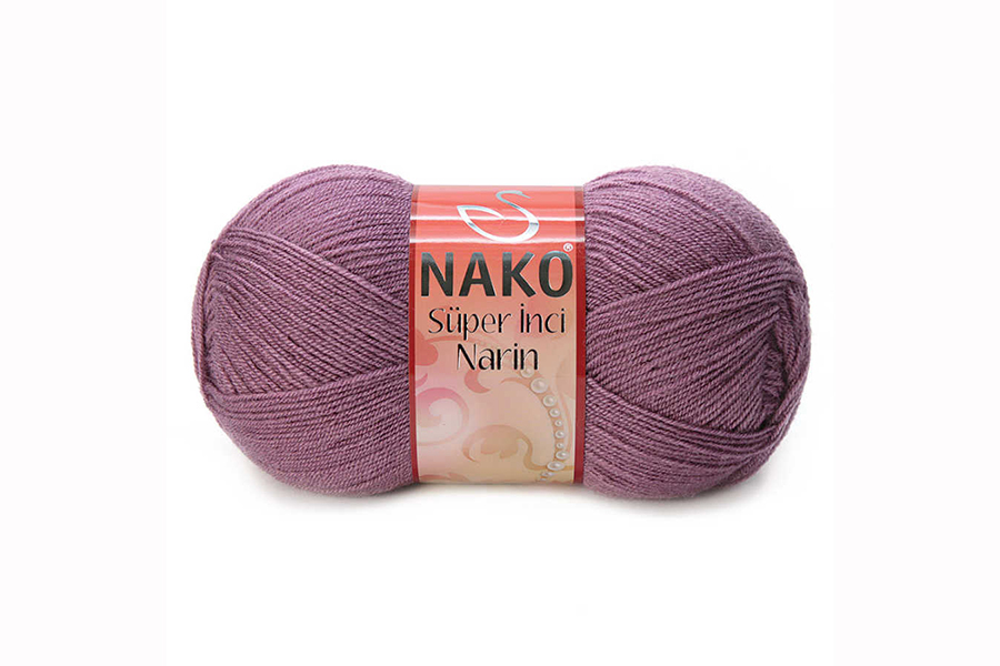 Пряжа NAKO Super Inci вовна 25%, акрил 75% фрезовий сливовий 260м(100гр) 00569