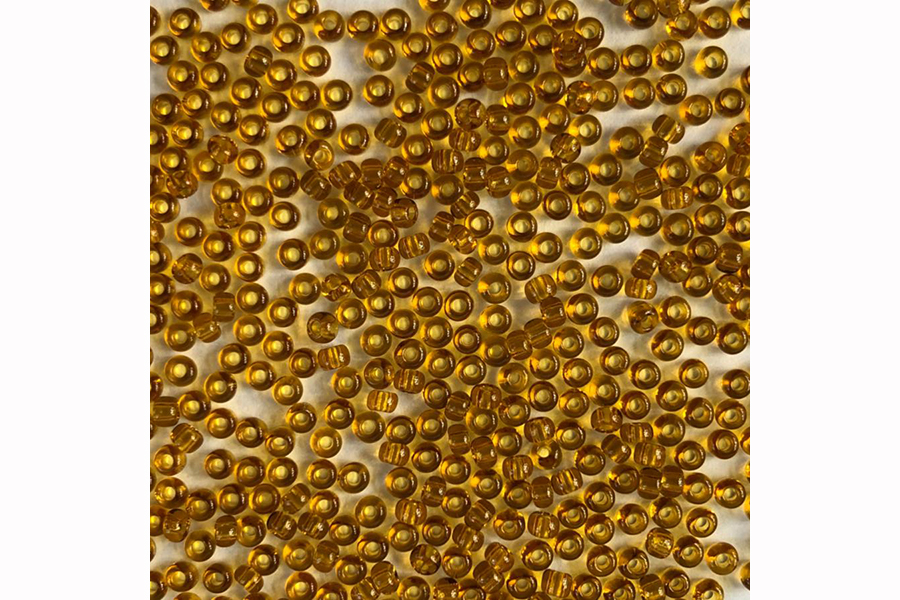 Бісер Preciosa 10090 №10 прозорий кольоровий коричневий світлий 2,3 мм