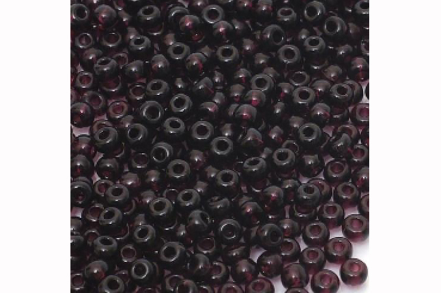 Бісер Preciosa 20080 №10 прозорий кольоровий фіолетовий ожиновий 2,3 мм