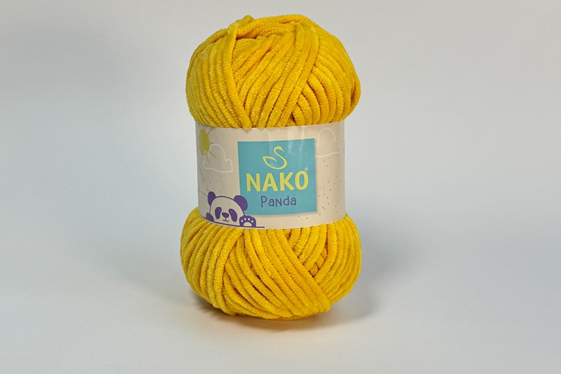 Пряжа NAKO Panda поліестер 100% оранжевий жовтий 120м(100гр) 03116