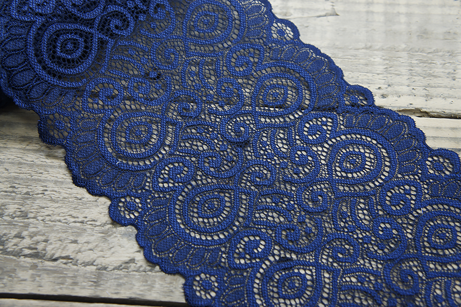 Мереживо еластичне 175 мм MH синій темний