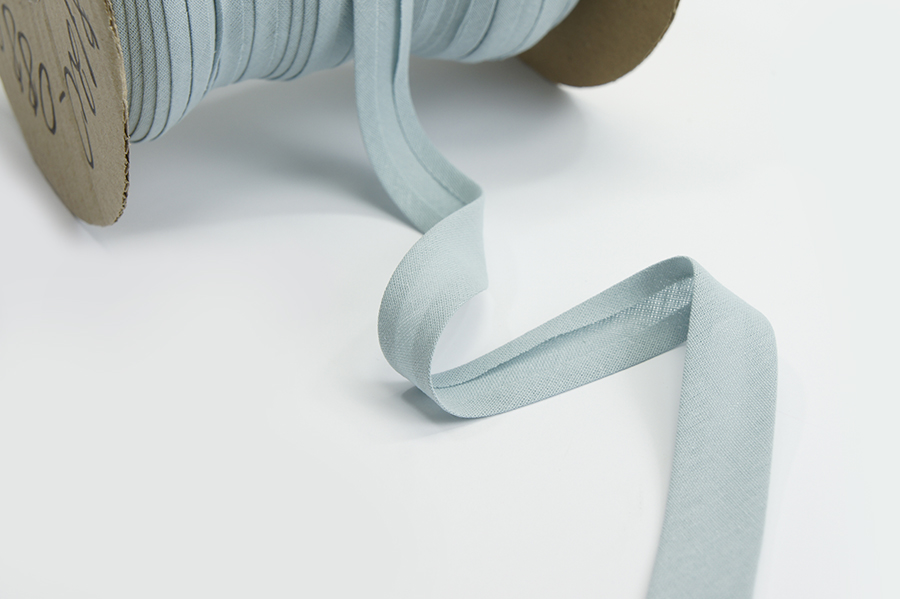 Бейка 20 мм матова, підвернута блакитний сірий