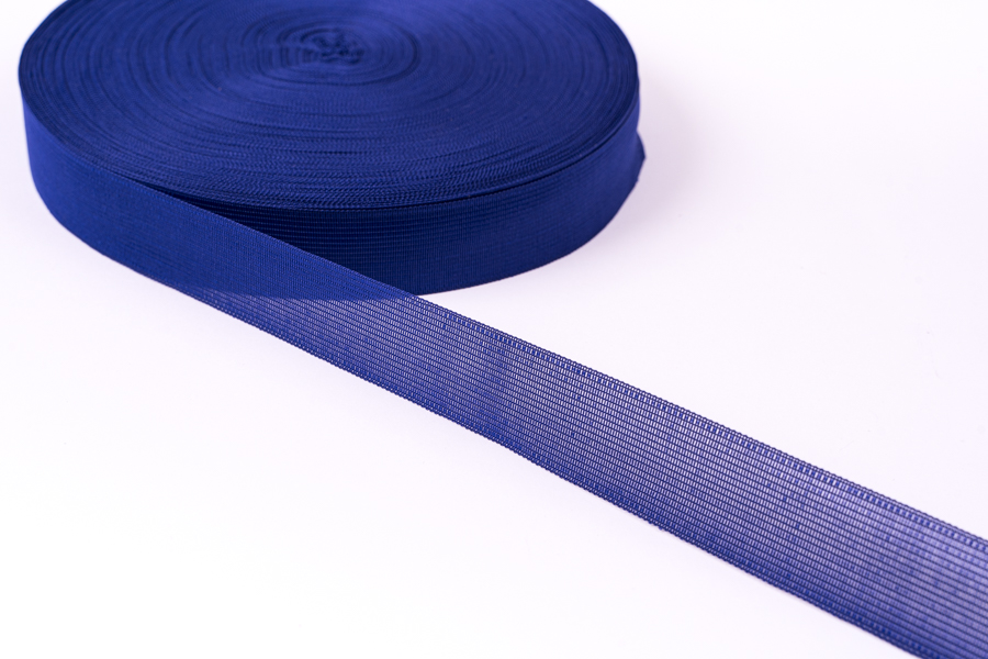 Тасьма 32 мм в'язана синій фіолетовий