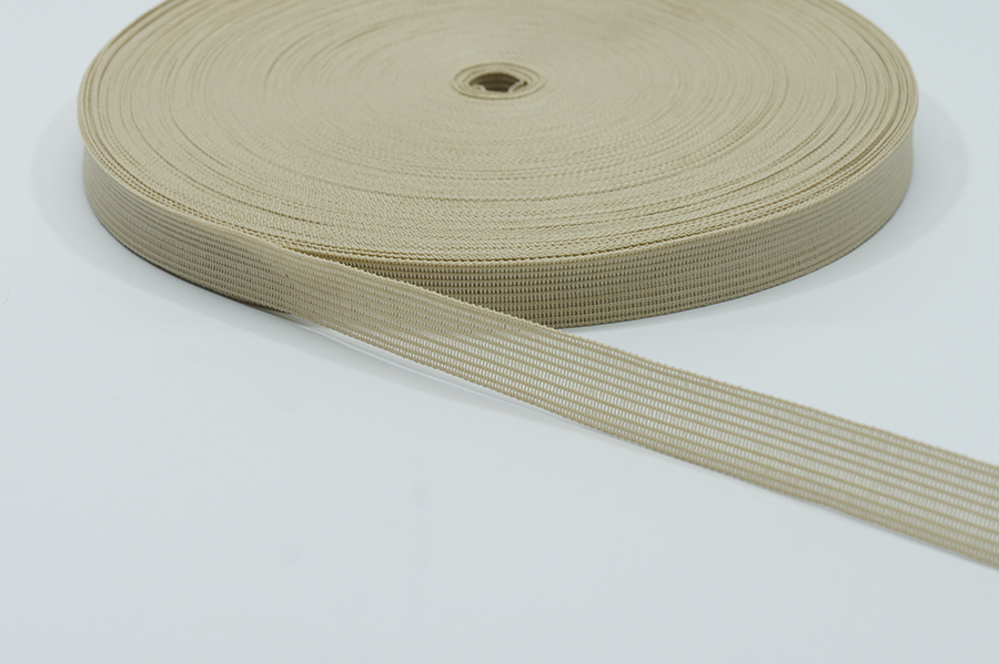 Тасьма 15 мм Лента в'язана бежевий золотистий 4-537-443068