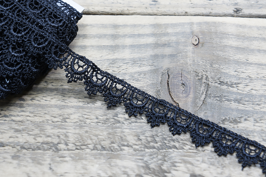 Мереживо гіпюр 15 мм MH чорний