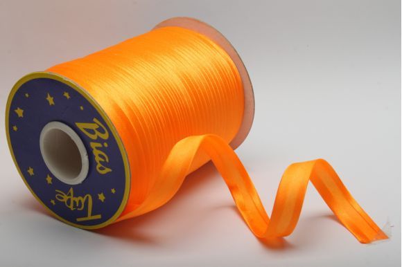 Бейка 16 мм MH сатинова (атласна), підвернута оранжевий