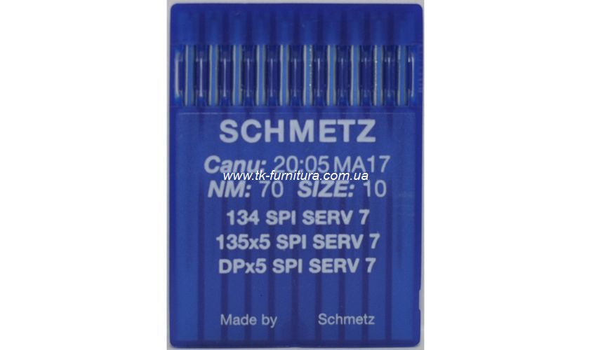 Голки універсальні № 70 -SPI SCHMETZ з товстою колбою, кругле гостре вістря №70 DPx5