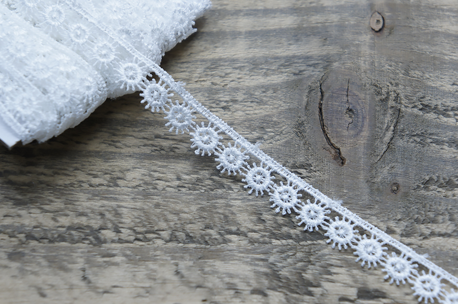 Мереживо гіпюр 10 мм MH біло-молочний