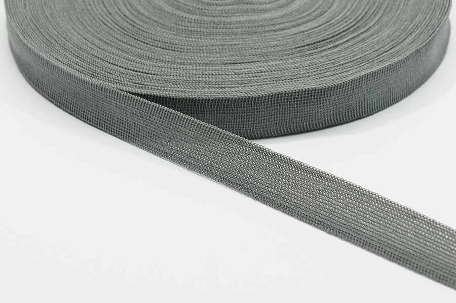 Тасьма 18 мм в'язана сірий