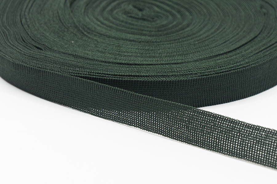 Тасьма 18 мм в'язана зелений темний