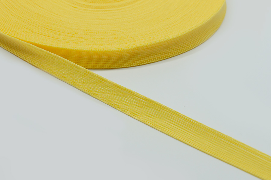 Тасьма 18 мм в'язана жовтий яскравий