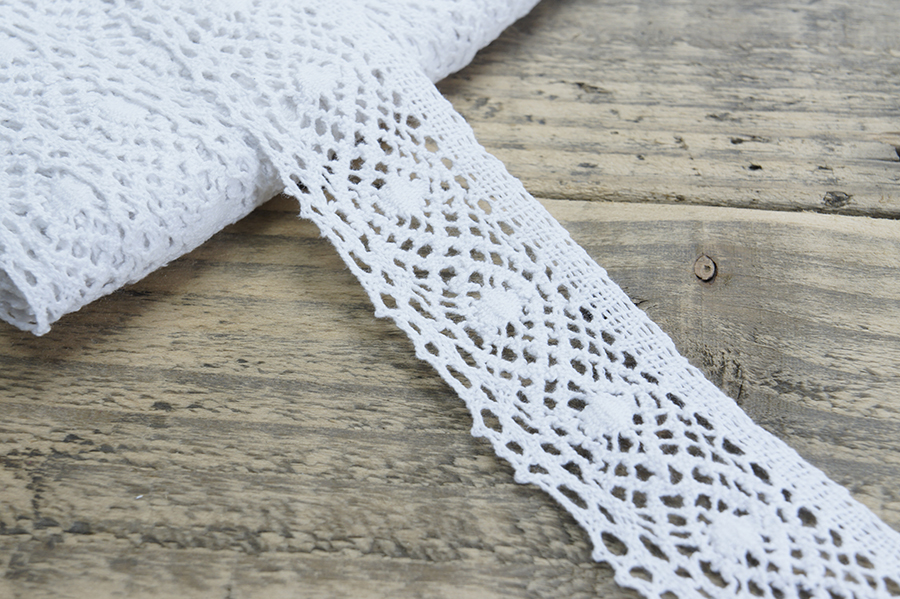 Мереживо бавовна 40 мм MH білий