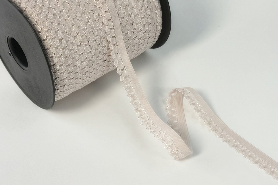 Тасьма еластична 15 мм Mertbutton декоративна пудровий